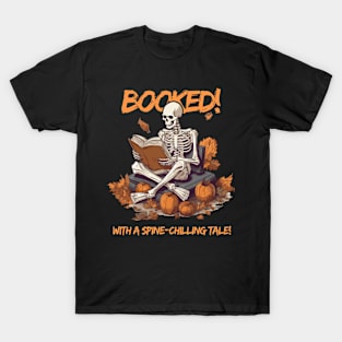 Funny Halloween Shirt, Book Lover, Skeleton Pumpkin Tees, Halloween Party, Book Worm Shirt, Halloween Teacher Shirt, Fall Librarian Shirt T-Shirt